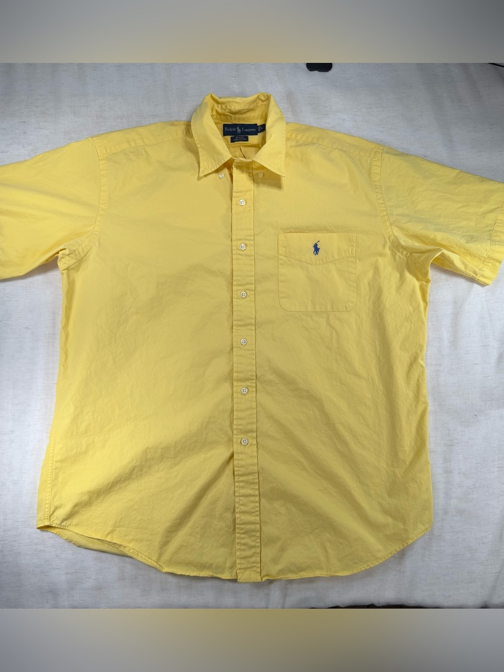 Ralph Lauren Men's Blake Yellow Short-Sleeve Oxford Shirt